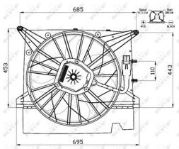 NRF 47462 - VENTILADOR VOLVO XC90 2.4D 02-0X0X0