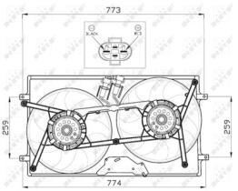 NRF 47464 - VENTILADOR VW TRANSPORTER 1.9D 91-0