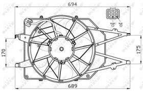 NRF 47465 - VENTILADOR FORD FOCUS 1.8D 99-0X0X0