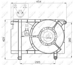 NRF 47471 - VENTILADOR CHEVROLET KALOS 1.2 06-0