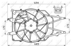 NRF 47475 - VENTILADOR FORD FIESTA 01-0X0X0