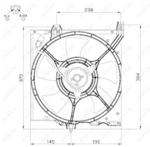 NRF 47477 - VENTILADOR NISSAN SUNNY 1.4 91-0X0X