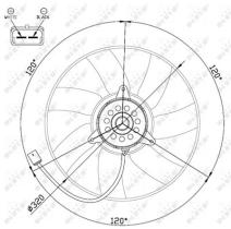 NRF 47480 - VENTILADOR OPEL VECTRA 2.0D 96-0X0X