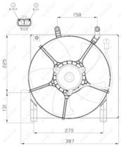 NRF 47487 - VENTILADOR HONDA JAZZ 1.4 02-0X0X0