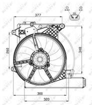 NRF 47488 - VENTILADOR OPEL MERIVA 1.7D 03-0X0X