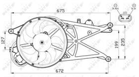 NRF 47489 - VENTILADOR OPEL MERIVA 1.7D 03-0X0X