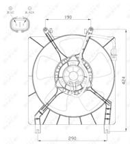 NRF 47492 - VENTILADOR MITSUBISHI LANCER 1.6 01