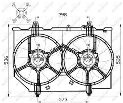 NRF 47497 - VENTILADOR NISSAN X-TRAIL 2.5 01-0X