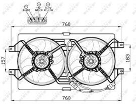 NRF 47502 - VENTILADOR CHRYSLER 300M 2.7 99-0X0