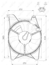 NRF 47515 - VENTILADOR KIA RIO 1.4 05-0X0X0