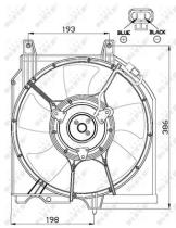 NRF 47528 - VENTILADOR NISSAN 100NX 90-0X0X0