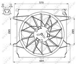 NRF 47529 - VENTILADOR JEEP CHEROKEE 3.7 02-0X0