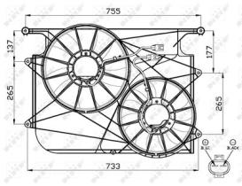 NRF 47535 - VENTILADOR CHEVROLET CAPTIVA 2.0D 0