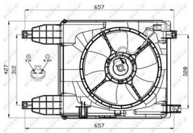 NRF 47537 - VENTILADOR CHEVROLET AVEO 1.2 06-0X