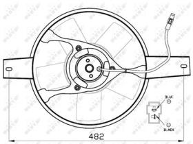 NRF 47540 - VENTILADOR FIAT UNO 1.0 83-0X0X0