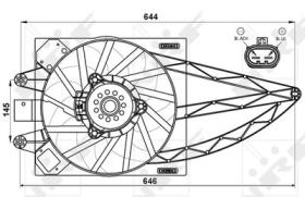 NRF 47541 - VENTILADOR FIAT PANDA 1.3D 04-0X0X0