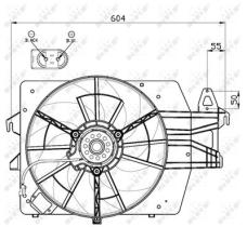 NRF 47544 - VENTILADOR FORD ESCORT 1.8D 91-0X0X