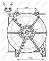 NRF 47546 - VENTILADOR HYUNDAI ACCENT 1.3 00-0X