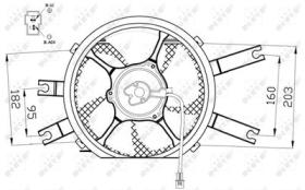 NRF 47554 - VENTILADOR MITSUBISHI L200 2.5D 97-