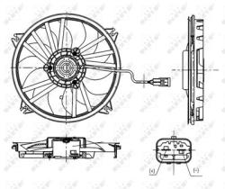 NRF 47665 - VENTILADOR PEUGEOT 307 2.0D 01-0X0X