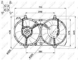 NRF 47667 - VENTILADOR NISSAN ALMERA 2.2D 00-0X