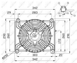 NRF 47668 - VENTILADOR NISSAN NT400 3.0D 07-0X0