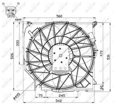 NRF 47672 - VENTILADOR BMW X3 2.0D 04-0X0X0