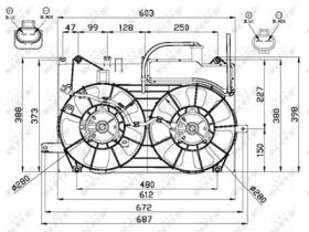 NRF 47673 - VENTILADOR TOYOTA PRIUS 1.5 04-0X0X