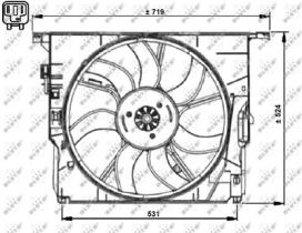 NRF 47727 - VENTILADOR BMW 5 2.0D 10-0X0X0