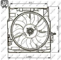 NRF 47734 - VENTILADOR BMW X5 3.0D 07-0X0X0