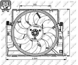 NRF 47735 - VENTILADOR BMW 1 1.5D 11-0X0X0