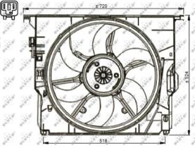 NRF 47737 - VENTILADOR BMW 5 2.0D 10-0X0X0