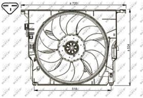 NRF 47739 - VENTILADOR BMW 5 2.0D 10-0X0X0