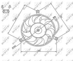 NRF 47745 - VENTILADOR VW TRANSPORTER 1.9D 91-0