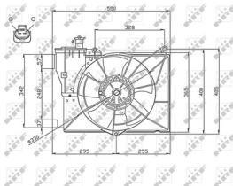 NRF 47746 - VENTILADOR TOYOTA YARIS 1.3 99-0X0X