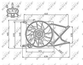 NRF 47749 - VENTILADOR OPEL ZAFIRA 1.6 99-0X0X0