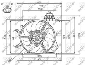 NRF 47750 - VENTILADOR FIAT PUNTO 1.7D 94-0X0X0