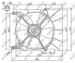 NRF 47751 - VENTILADOR CHEVROLET KALOS 1.2 06-0