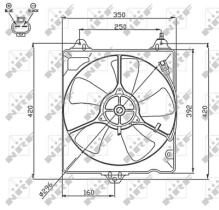 NRF 47753 - VENTILADOR TOYOTA AVENSIS 2.0D 98-0