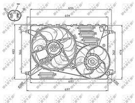 NRF 47754 - VENTILADOR VOLVO V60 2.0D 10-0X0X0