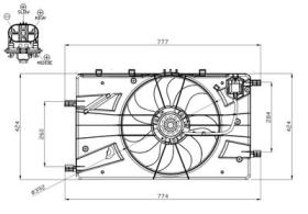 NRF 47878 - VENTILADOR OPEL ASTRA 1.4 10-0X0X0