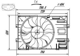 NRF 47918 - VENTILADOR VW TRANSPORTER 2.0D 03-0