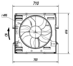 NRF 47921 - VENTILADOR VW AMAROK 2.0D 10-0X0X0