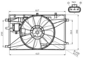 NRF 47937 - VENTILADOR TOYOTA COROLLA 1.6 19-0X