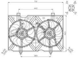 NRF 47942 - VENTILADOR NISSAN NV200 1.5D 09-0X0