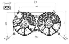 NRF 47943 - VENTILADOR NISSAN LEAF 11-0X0X0