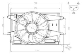 NRF 47947 - VENTILADOR OPEL ASTRA 1.4 16-0X0X0