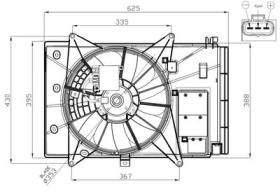 NRF 47949 - VENTILADOR MAZDA CX3 2.0 15-0X0X0