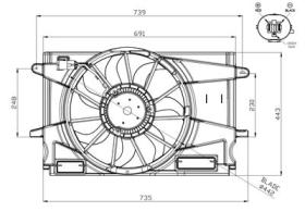 NRF 47951 - VENTILADOR OPEL ASTRA 1.4 16-0X0X0