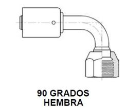 PARTES AIRE ACONDICIONADO RAC-SB1122 - RACOR 90° HEMBRA CONICO ACERO ESTANDAR ROSCA= 3/4-16  R=8  T